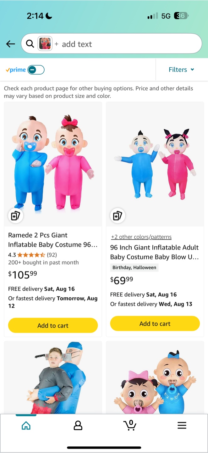 Ramede Inflatable Baby Costume 96 Inch