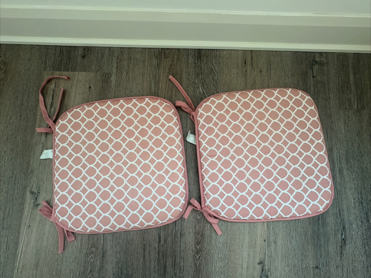 Brand new Pink Patterned Chair Pads - Set of 2