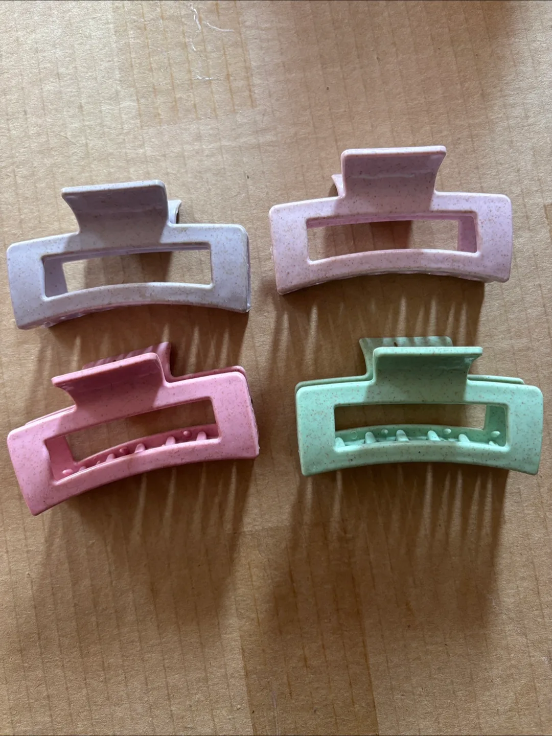 Four Pastel Hair Claw Clips thumbnail