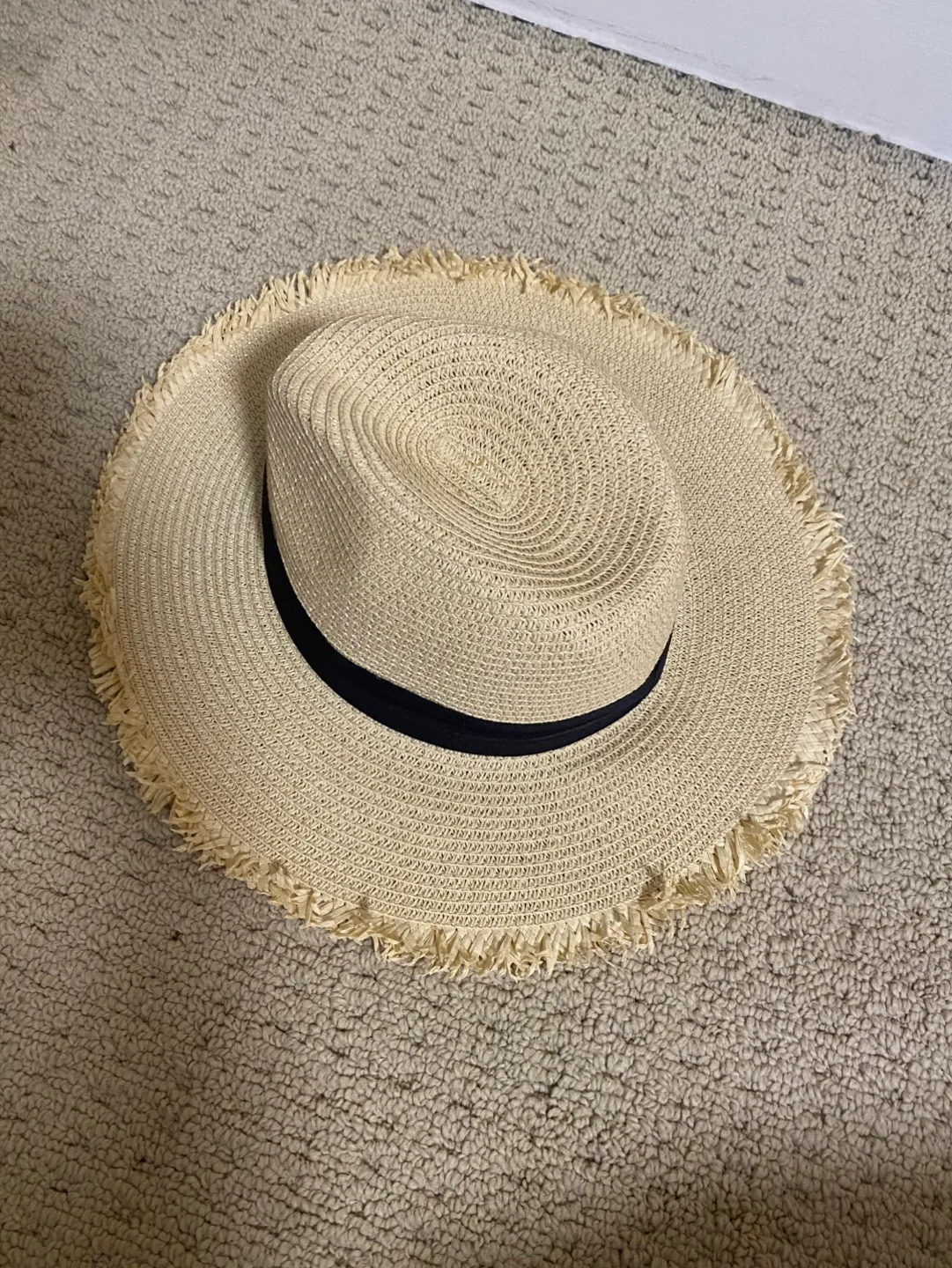 Straw Hat with Black Band thumbnail