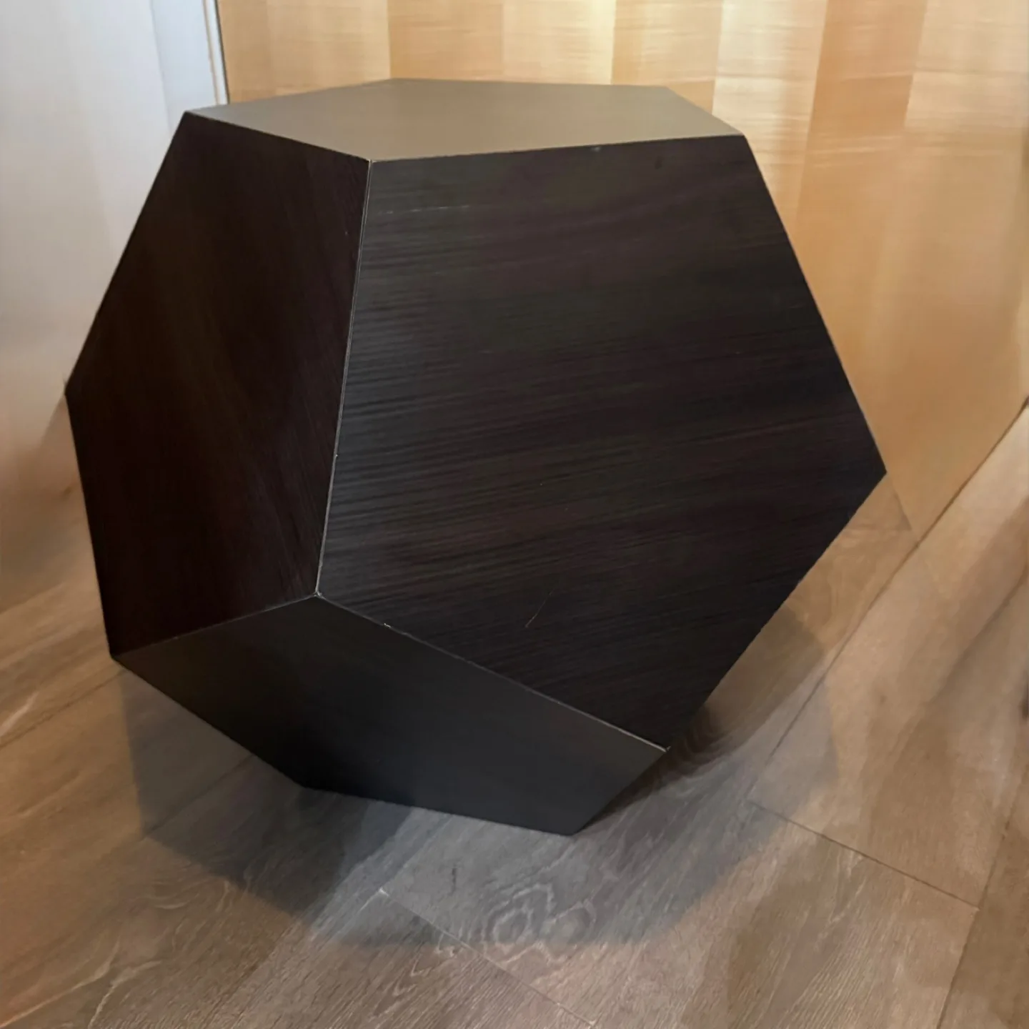 Dark Brown Geometric Side Table/Pet Bed 🧡 image indicator(2)