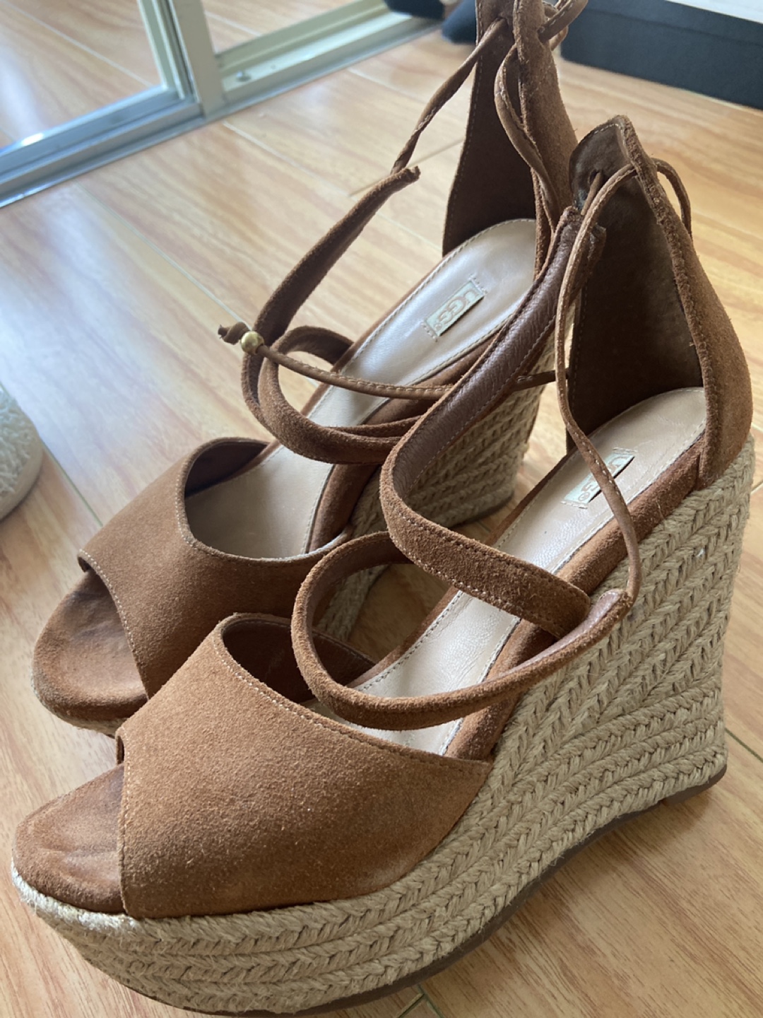 UGG Brown Suede Wedge Sandals - photo 2