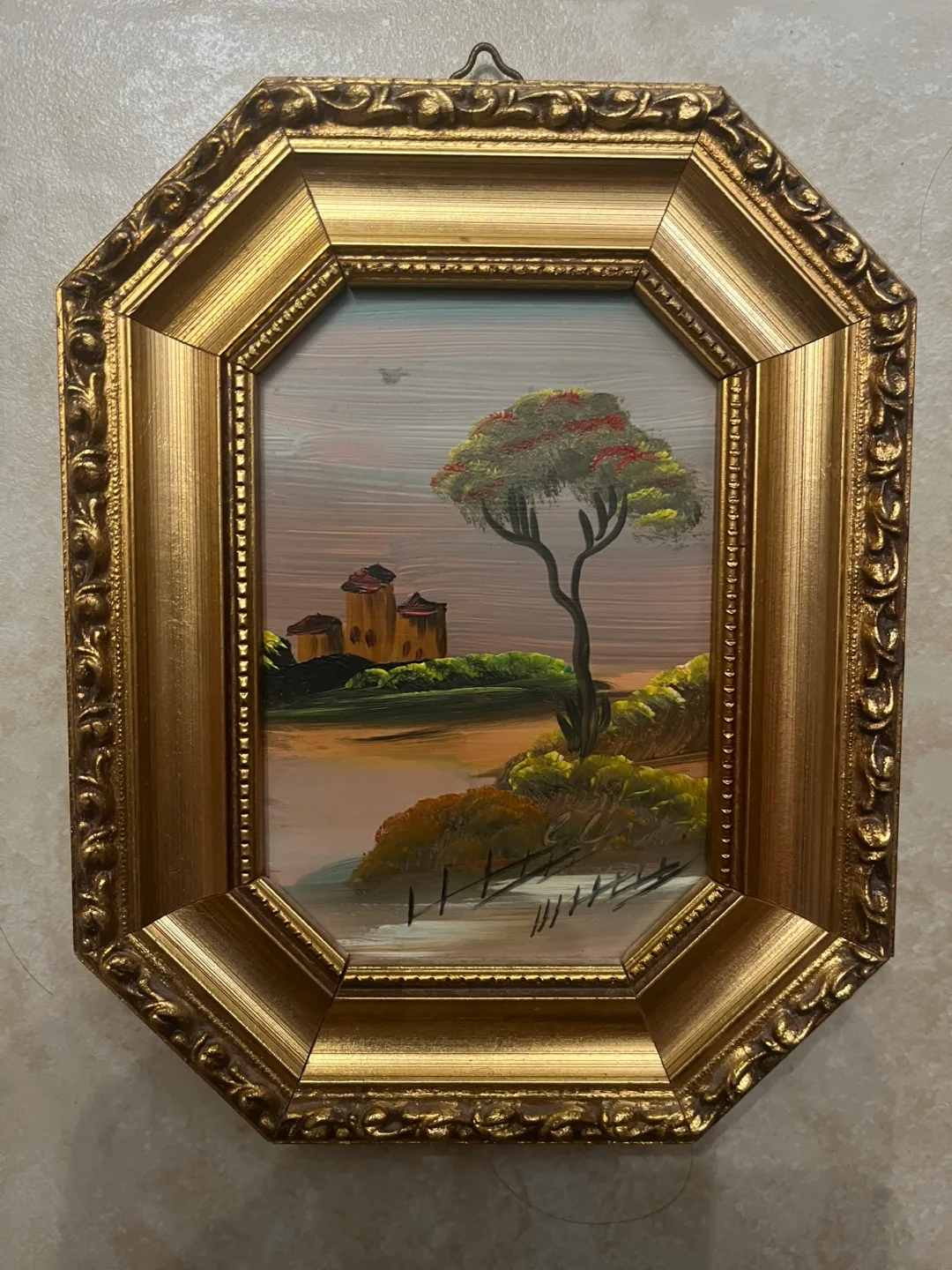 Framed Italian Landscape Painting • Victorian Art thumbnail