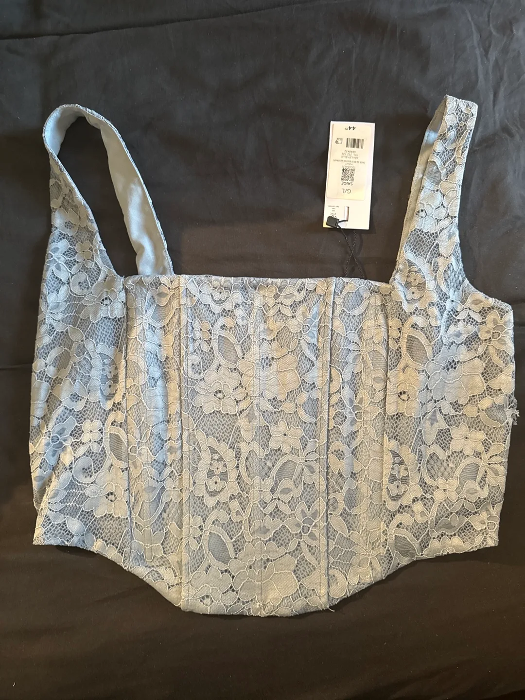 Dynamite Corset Top  - Size L - Blue thumbnail