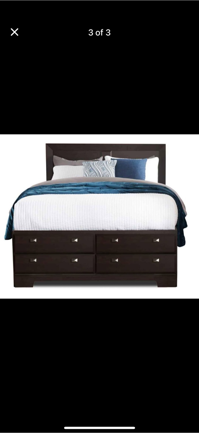 Espresso Brown Storage Bed Frame - photo 2