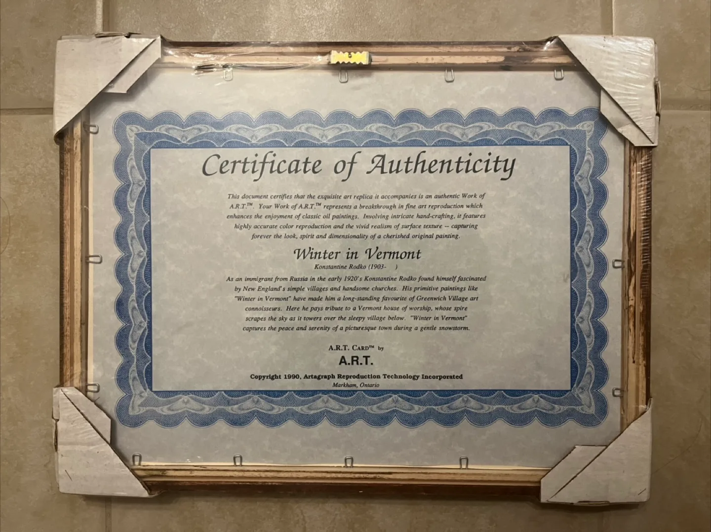 Framed A.R.T. 'Winter in Vermont' Print image indicator(3)