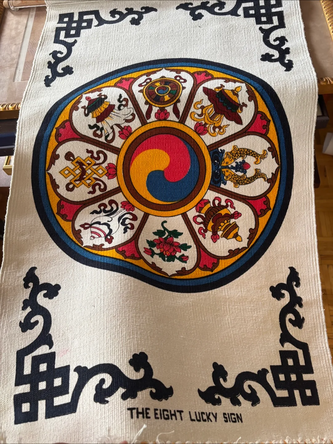 The Eight Lucky Sign Tapestry thumbnail