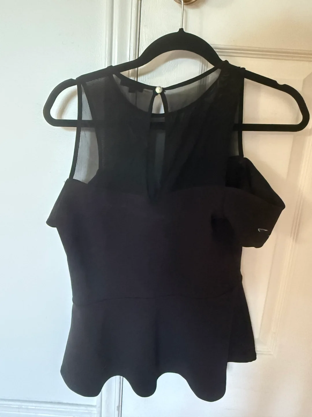 Black Peplum Top - Size 10 image indicator(2)