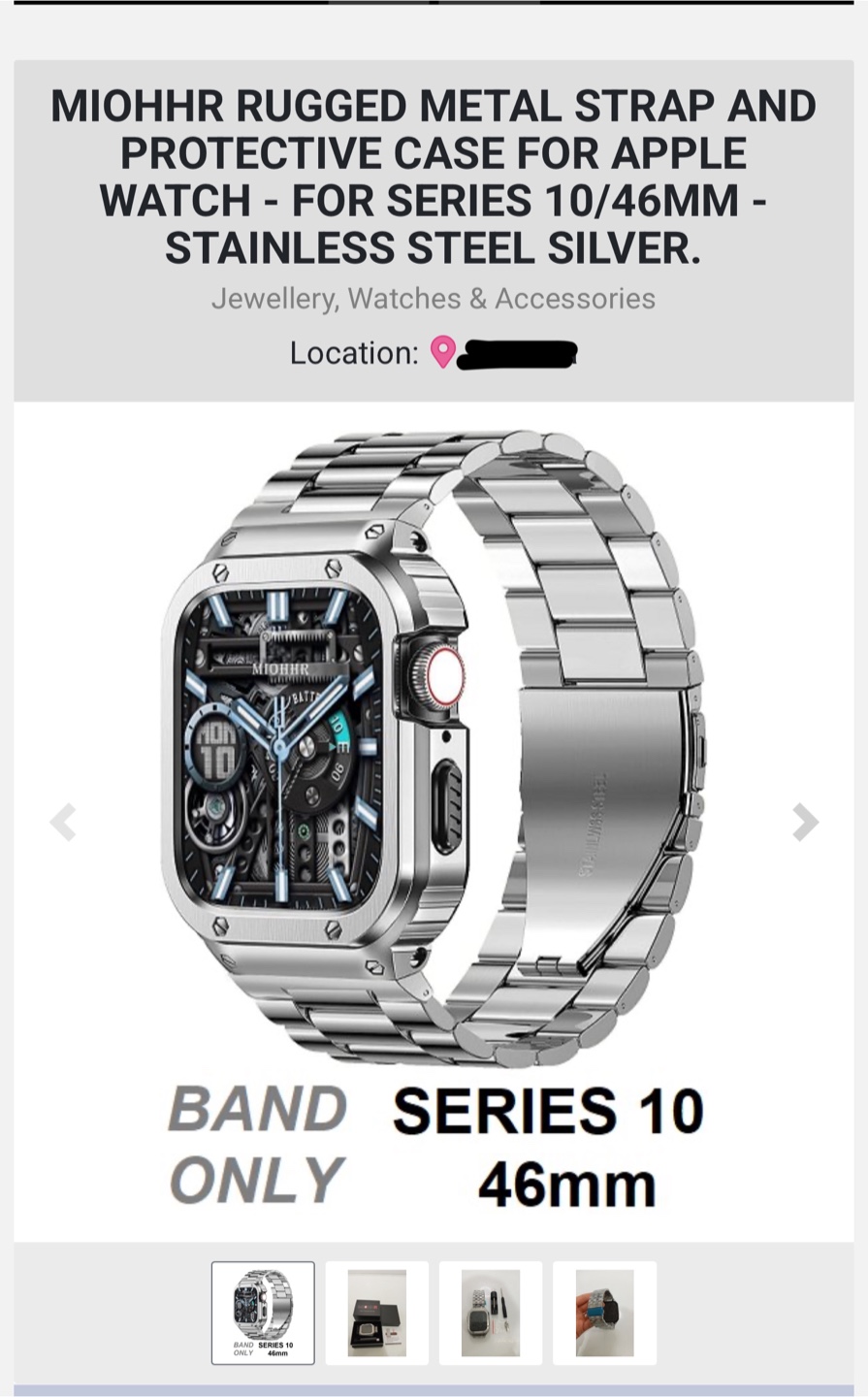 MioHHR Rugged Metal Strap & Case for Apple Watch 46mm - photo 5