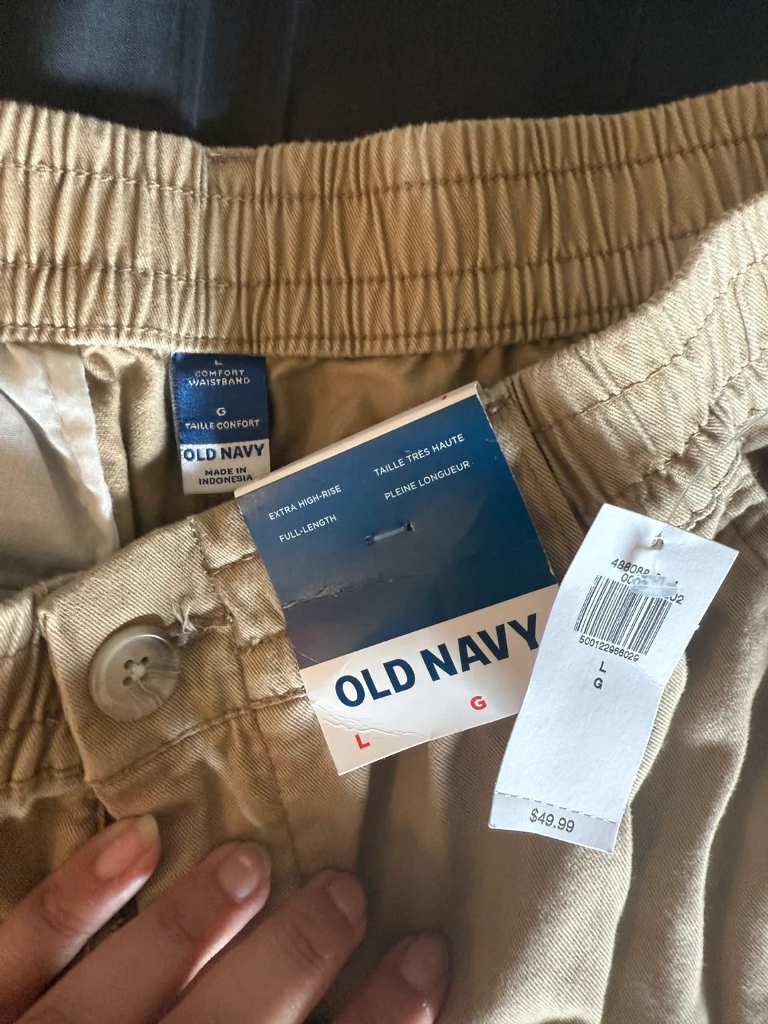 New Old Navy Beige Cargo Pants - Size L image indicator(2)