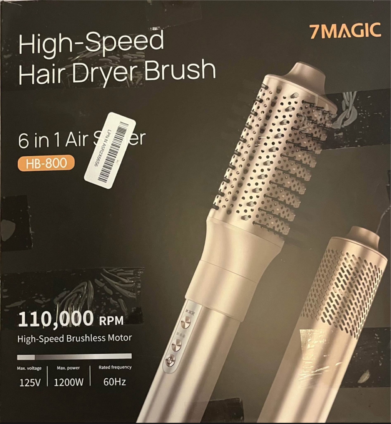 7MAGIC High-Speed Hair Dryer Brush 6 in 1 Air Styler HB-800