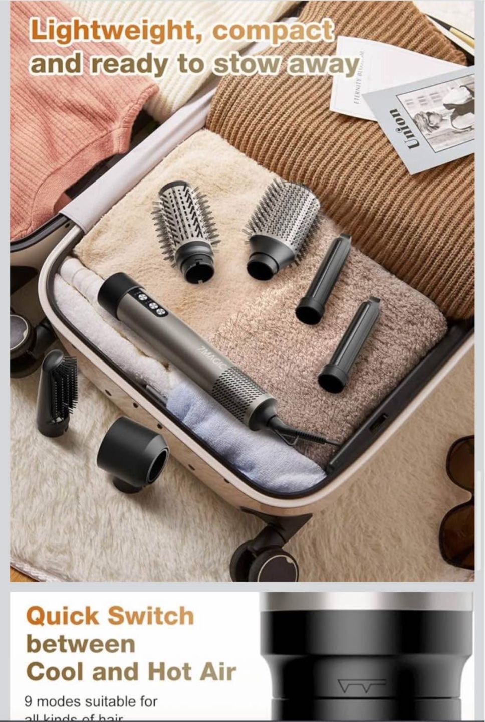 7MAGIC High-Speed Hair Dryer Brush 6 in 1 Air Styler HB-800 - photo 4