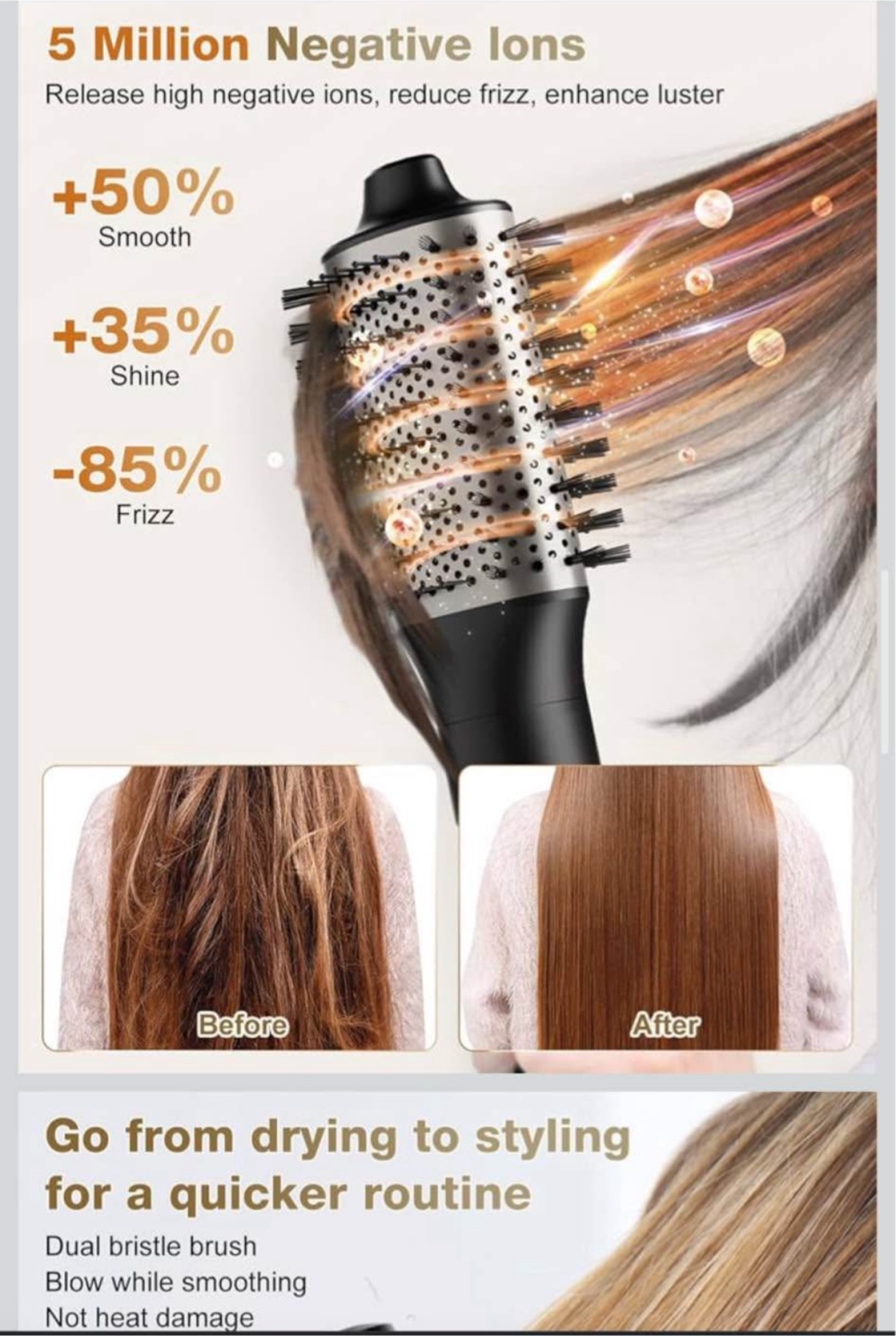 7MAGIC High-Speed Hair Dryer Brush 6 in 1 Air Styler HB-800 - photo 2