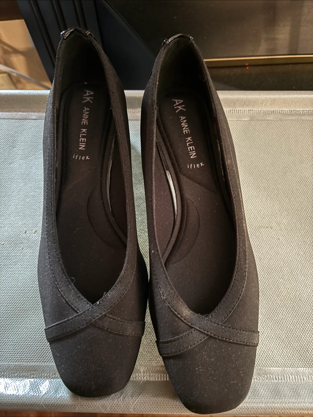 Anne Klein Black iflex Comfort Flats thumbnail