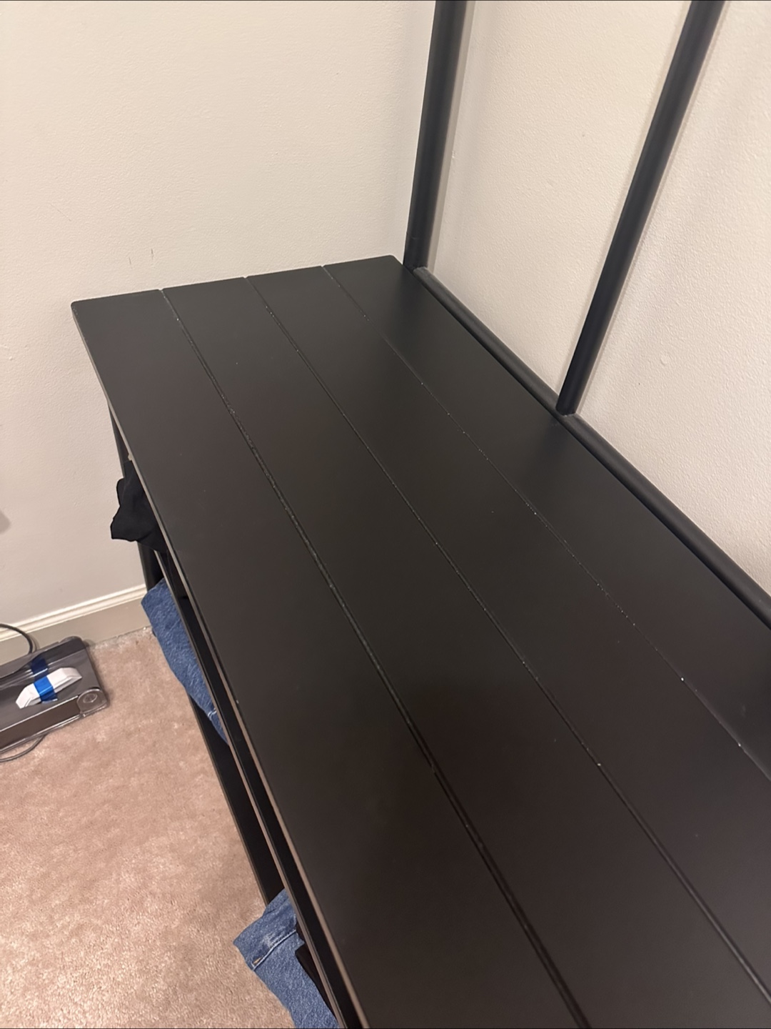 IKEA Hemnes Black-Brown Hallway Bench with Coat Rack - photo 5