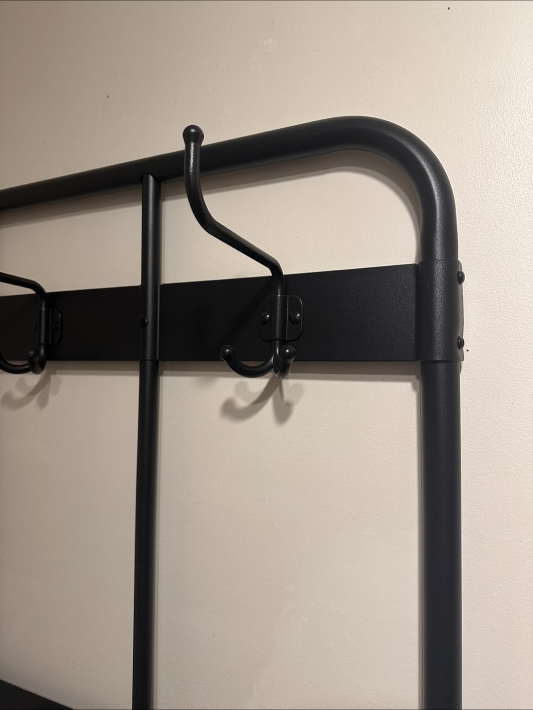 IKEA Hemnes Black-Brown Hallway Bench with Coat Rack - photo 3