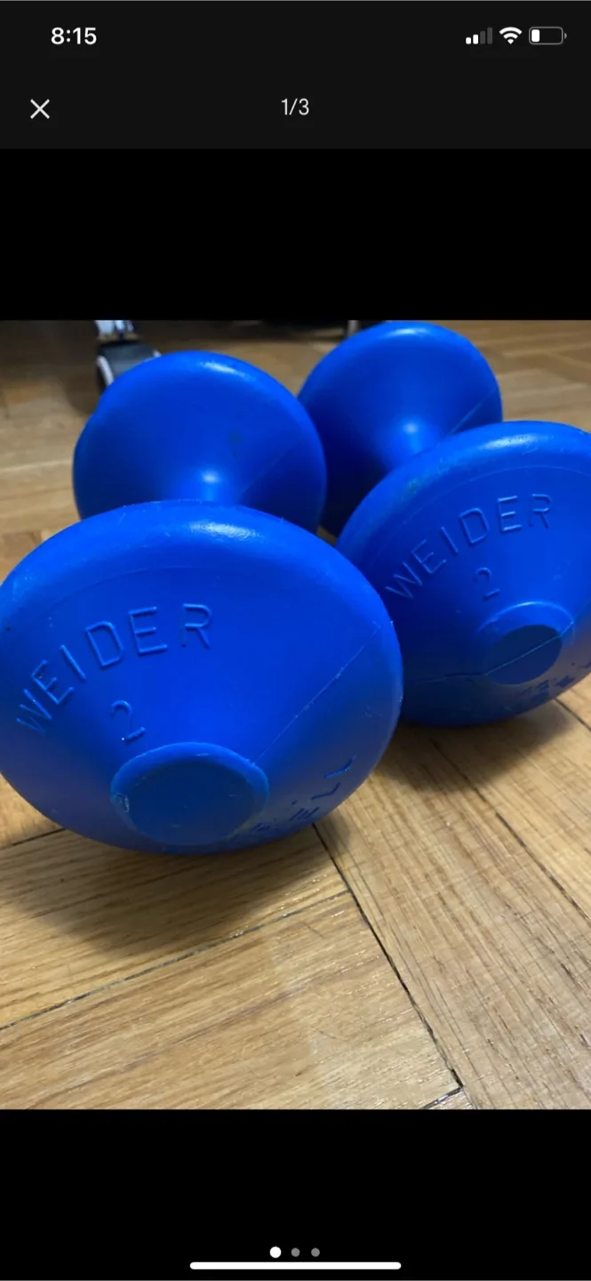 Weider 2lb Dumbbells - Blue thumbnail
