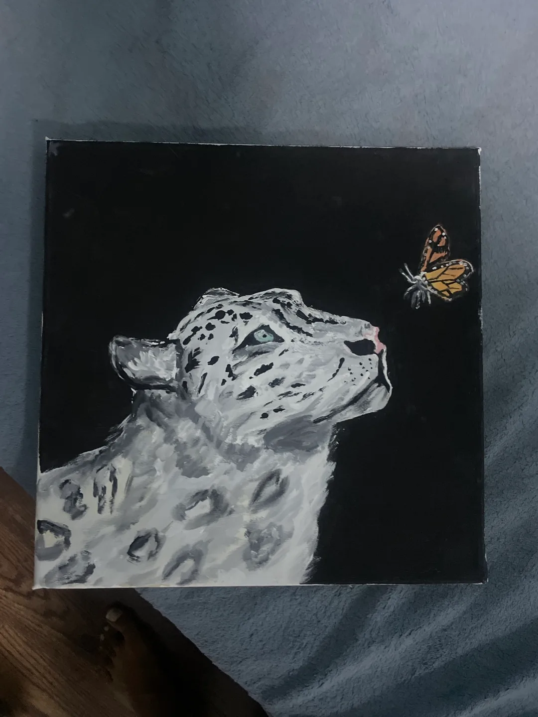 Snow leopard painting thumbnail