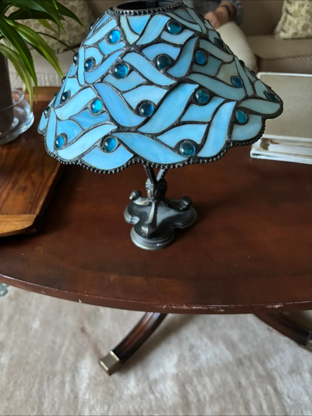 Tiffany Style Accent Lamp - Blue thumbnail