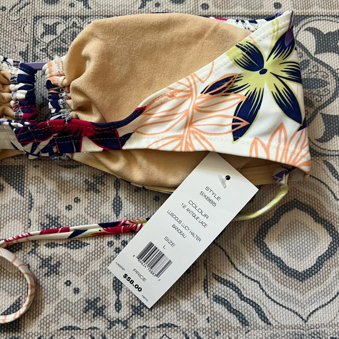 BNWT French Connection Bandeau Bikini Top - Size L image indicator(2)