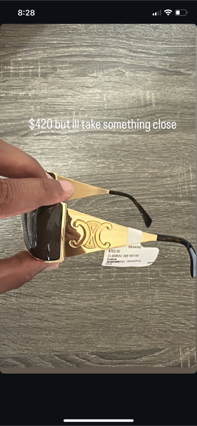 Celine Gold Sunglasses - photo 2