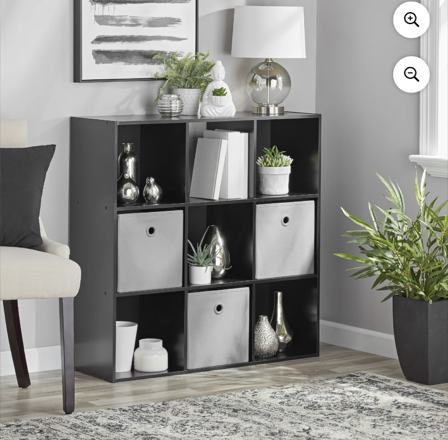 9-Cube Organizer Shelf - Black - photo 3
