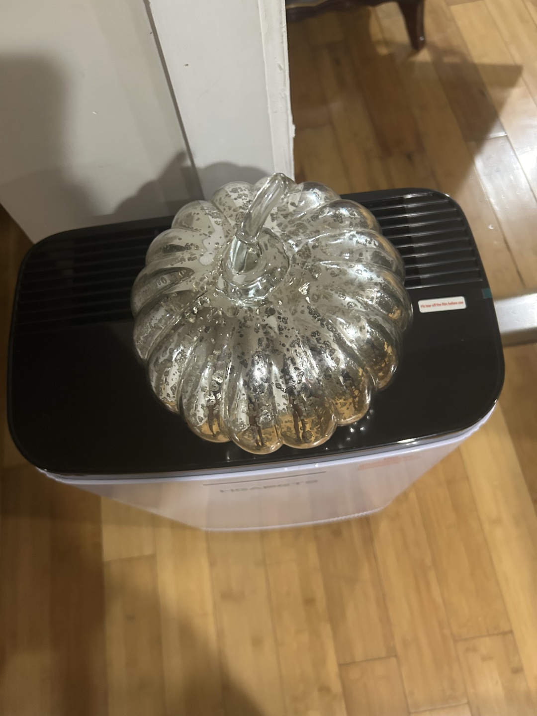 Silver Mercury Glass Pumpkin Decor - photo 2
