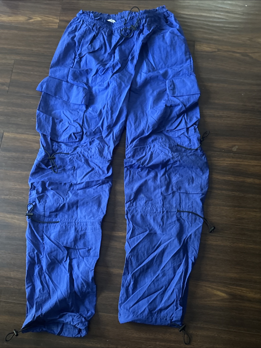 Garage Blue Parachute Cargo Pants