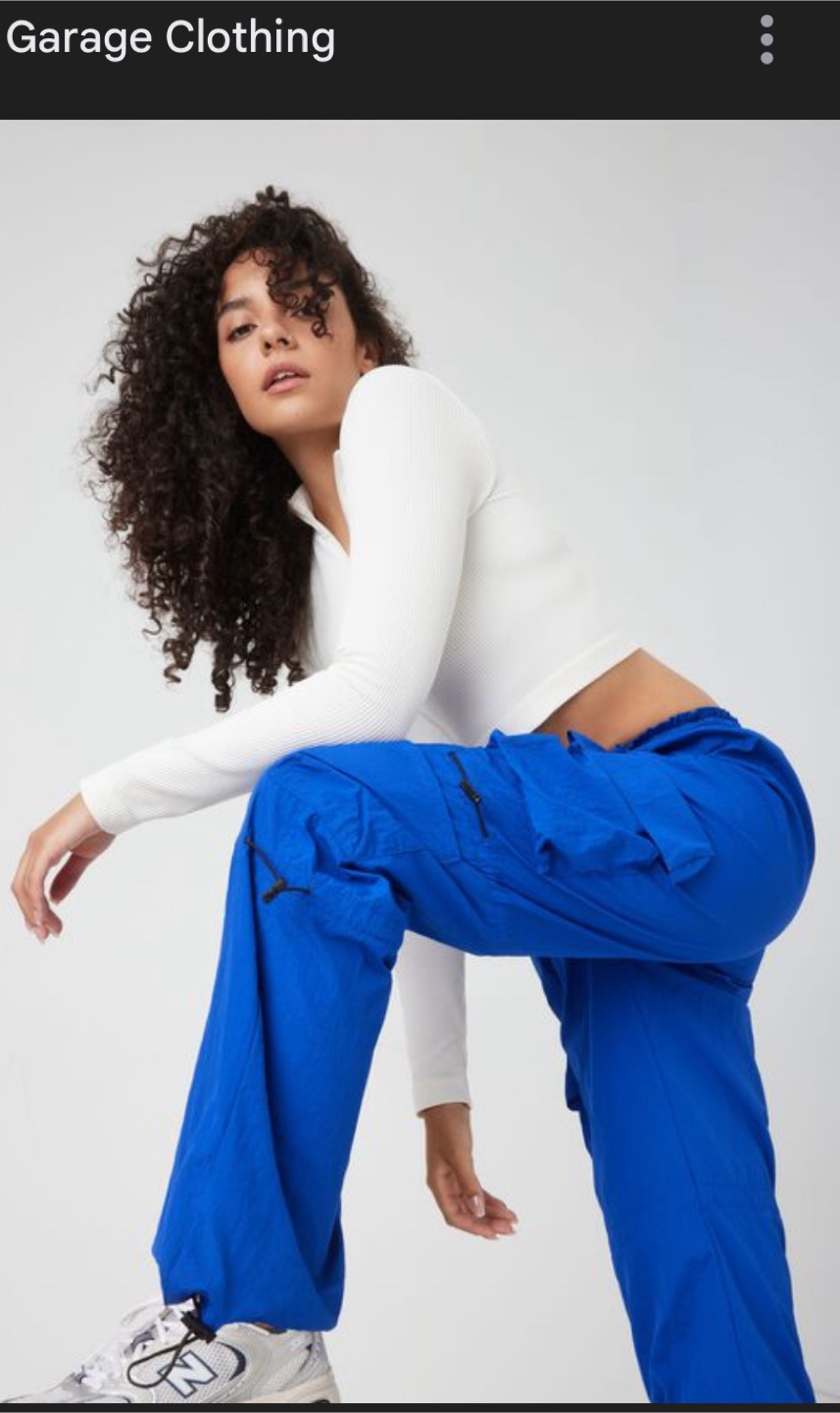 Garage Blue Parachute Cargo Pants - photo 3