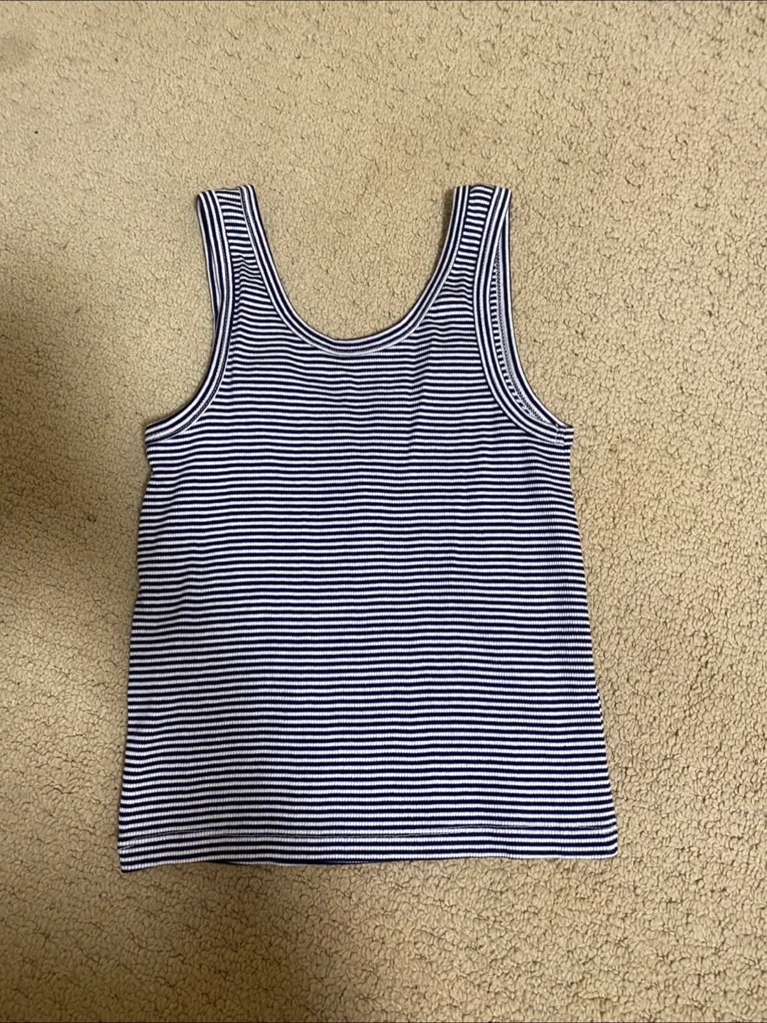 Black and White Striped Tank Top - Size Small image indicator(3)