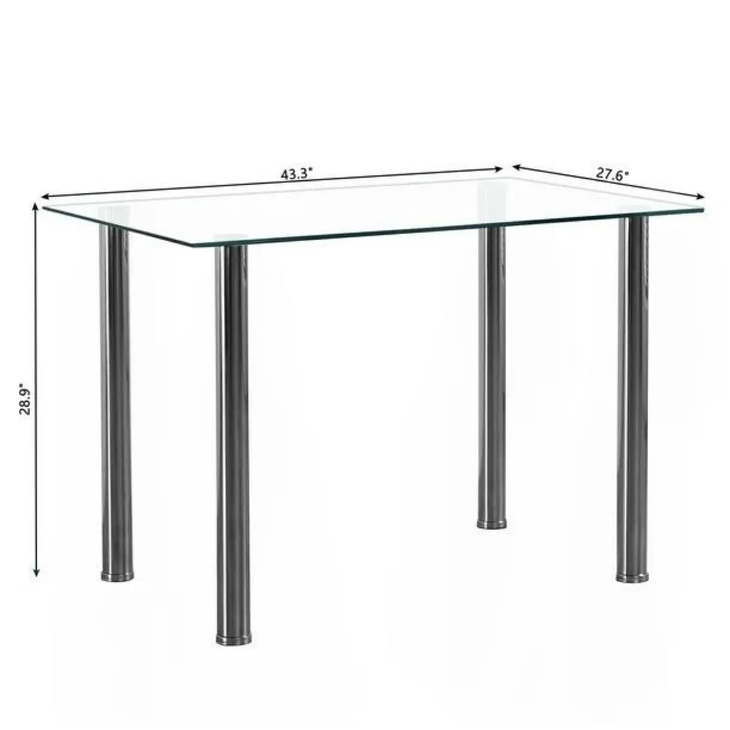 Modern Glass Dining Table image indicator(2)