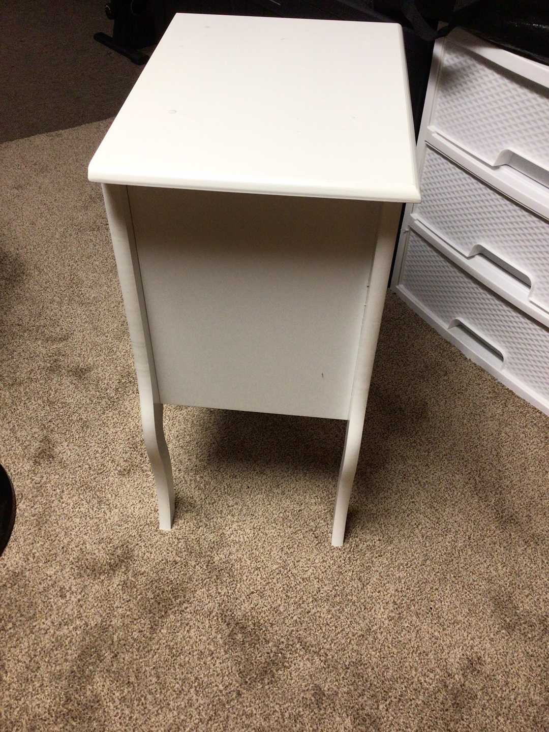 White Wooden Nightstand - photo 2