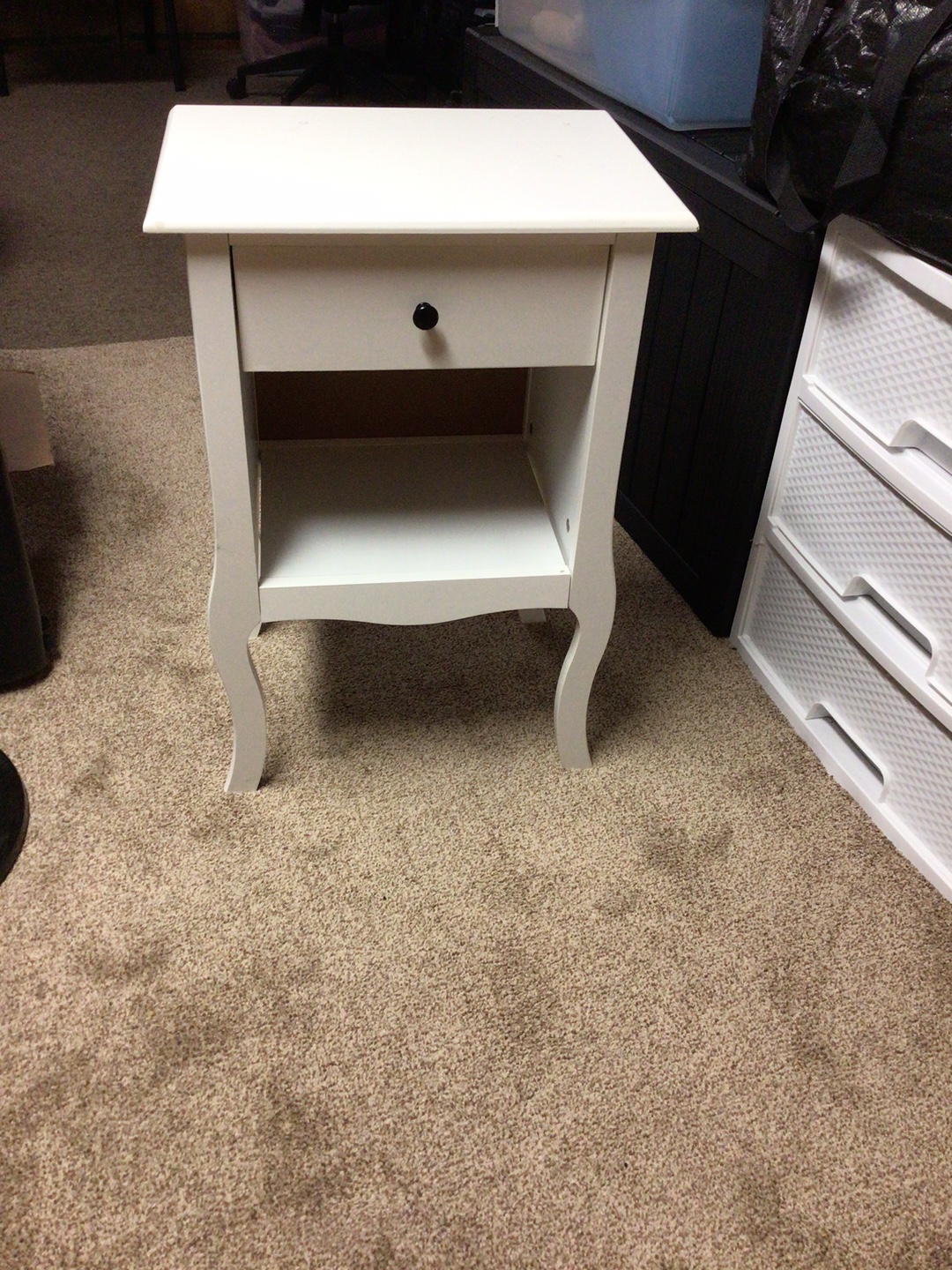 White Wooden Nightstand