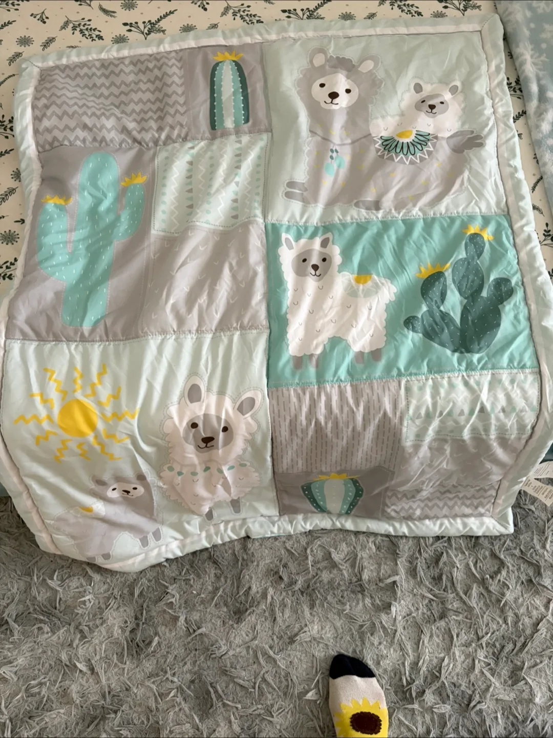 Llama Cactus Baby Quilt image indicator(3)
