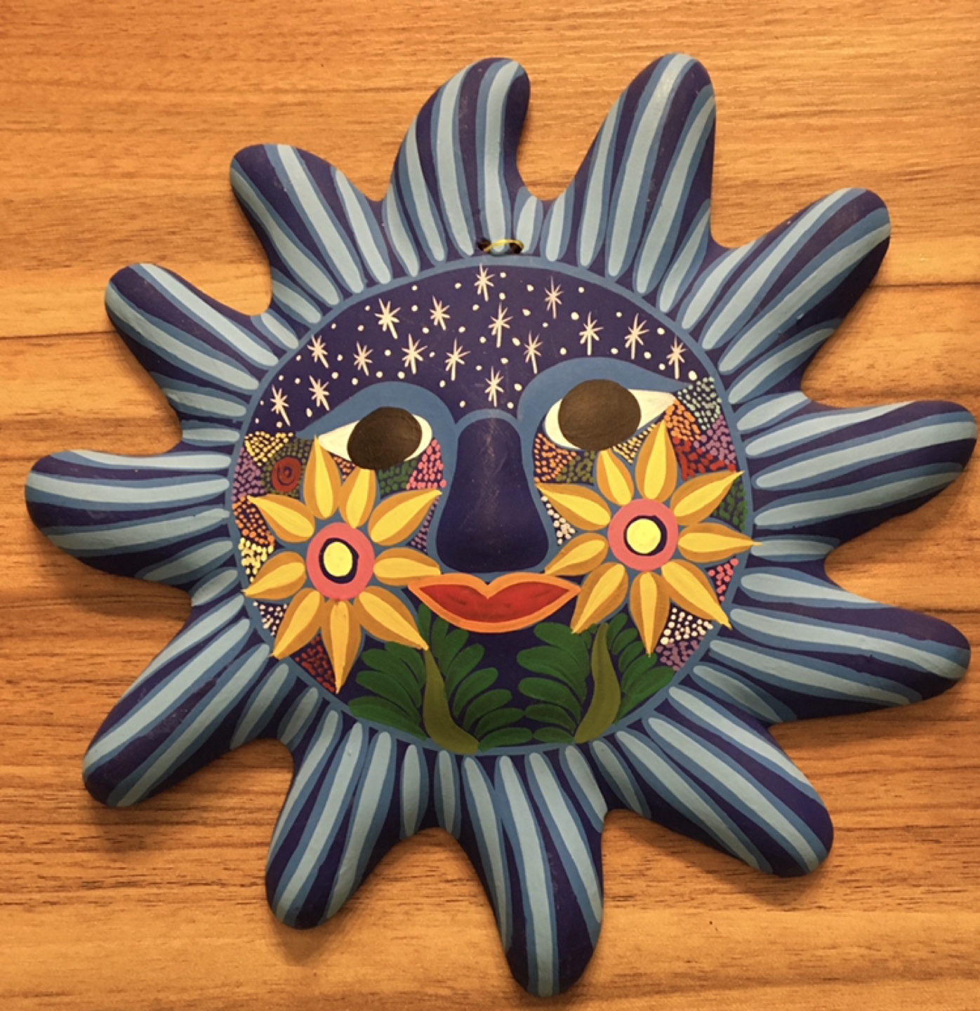 Handcrafted Sun Face Wall Decor