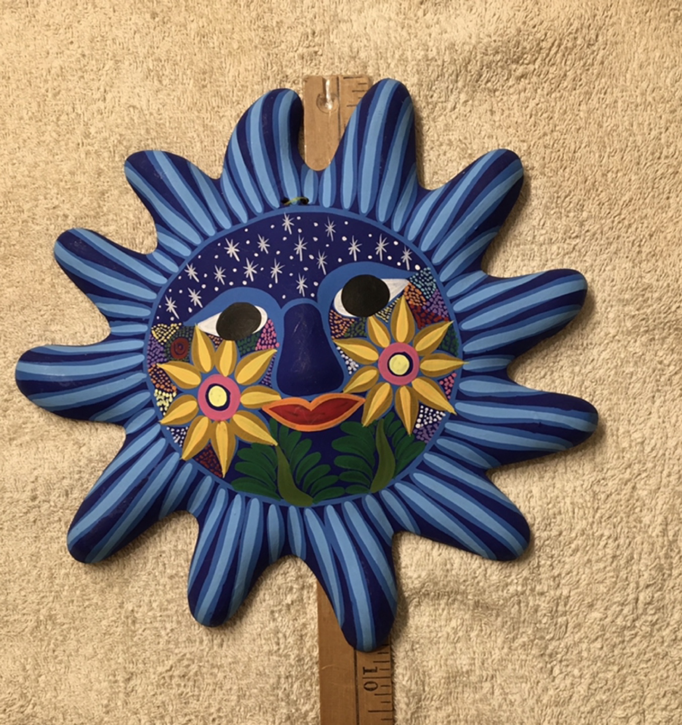 Handcrafted Sun Face Wall Decor - photo 3