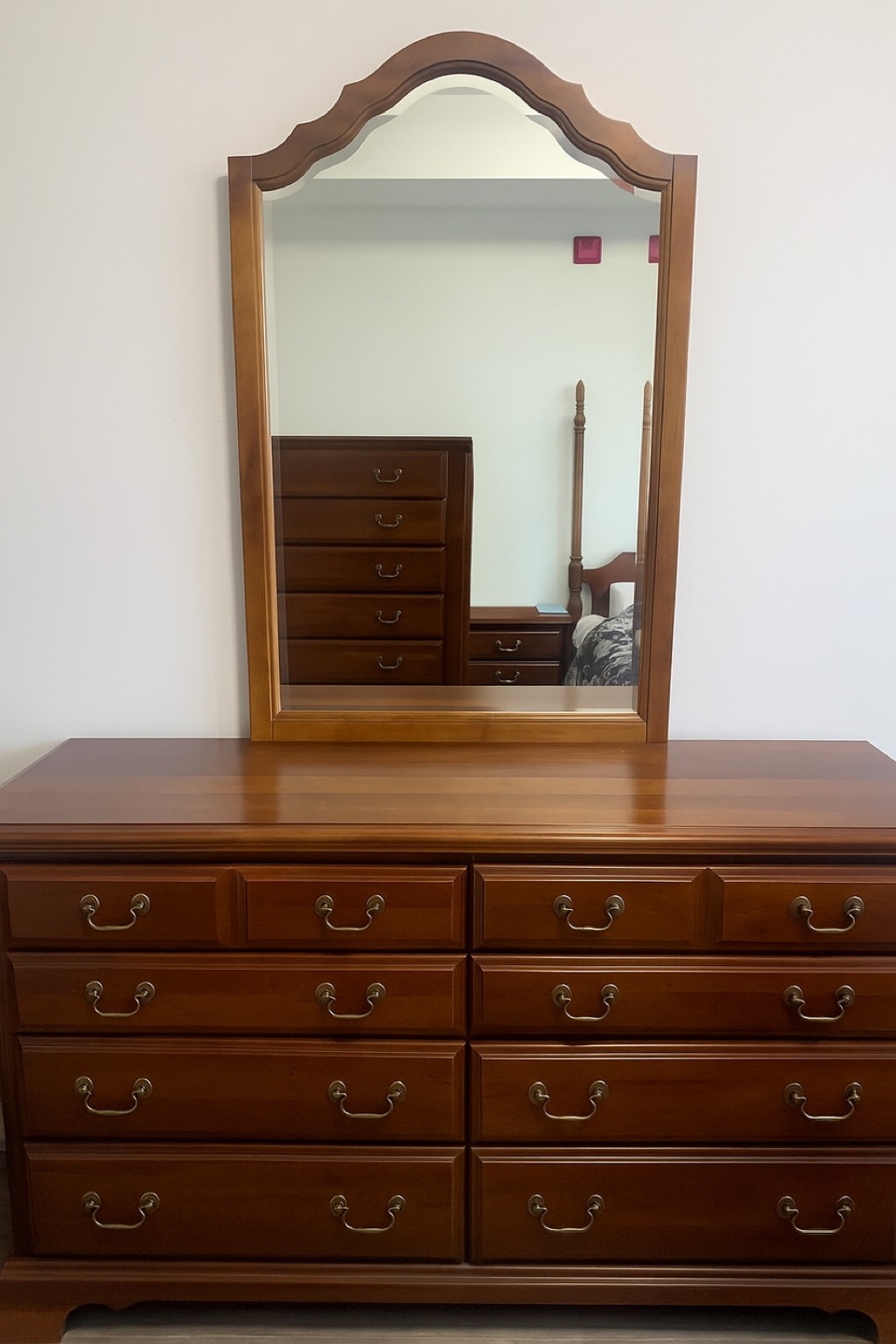 Wood Dresser with Mirror