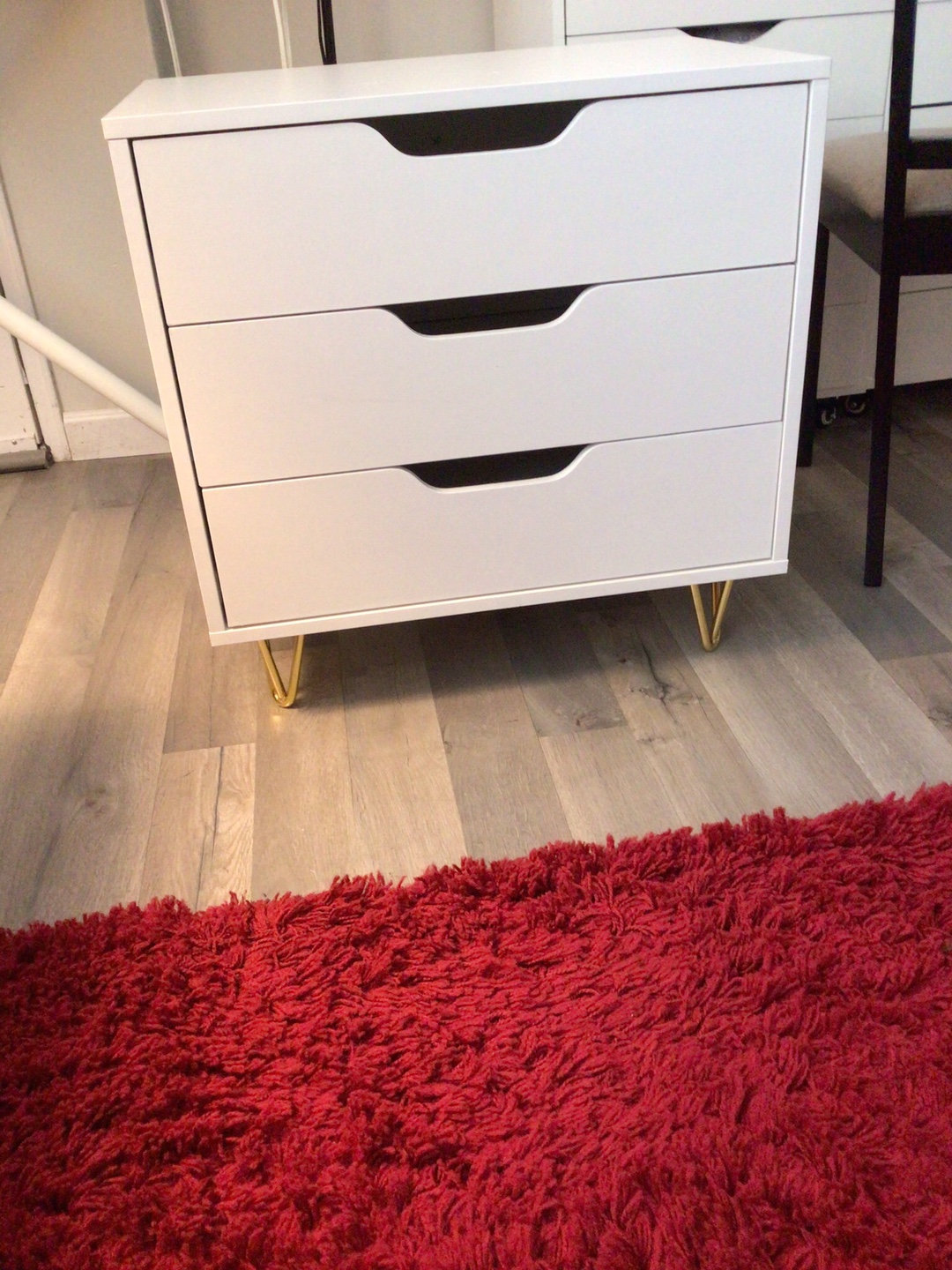 White Dresser with Gold Legs