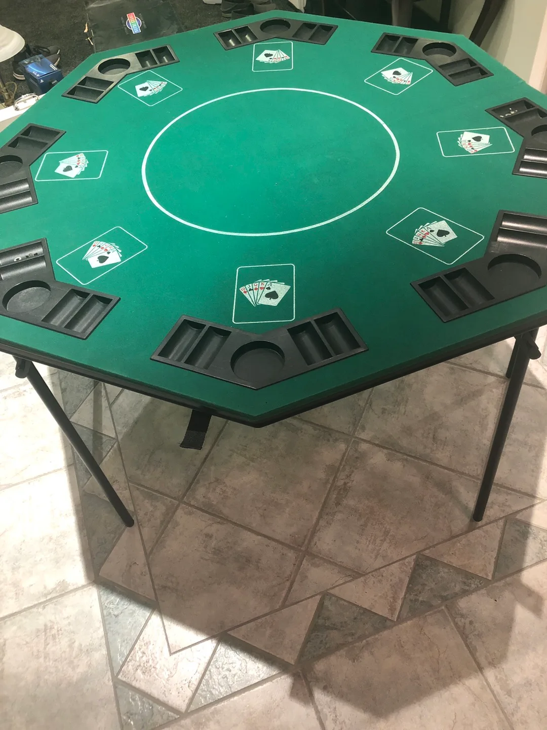 Quality Craft Poker Table w/ Folding Legs image indicator(3)