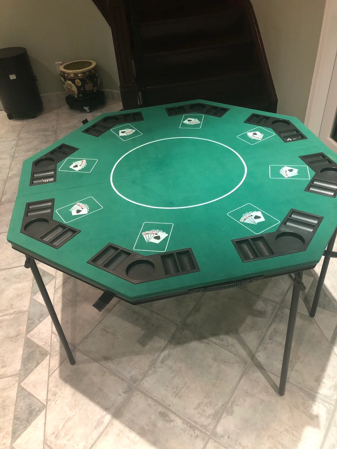 Quality Craft Poker Table w/ Folding Legs image indicator(2)