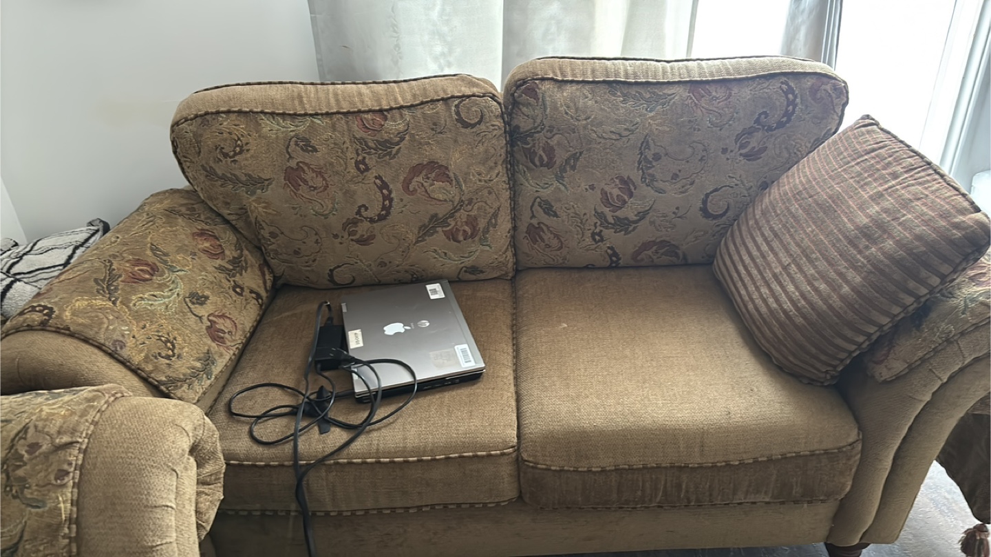 Brown Loveseat and 3 seater sofa