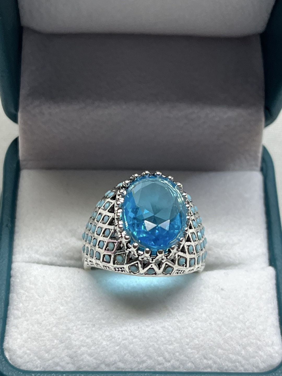 Aquamarine luxury design beautiful ring - photo 4