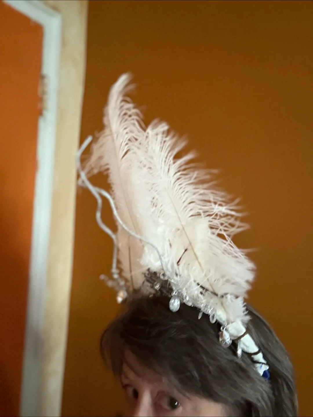 White feather and crystal head band image indicator(3)