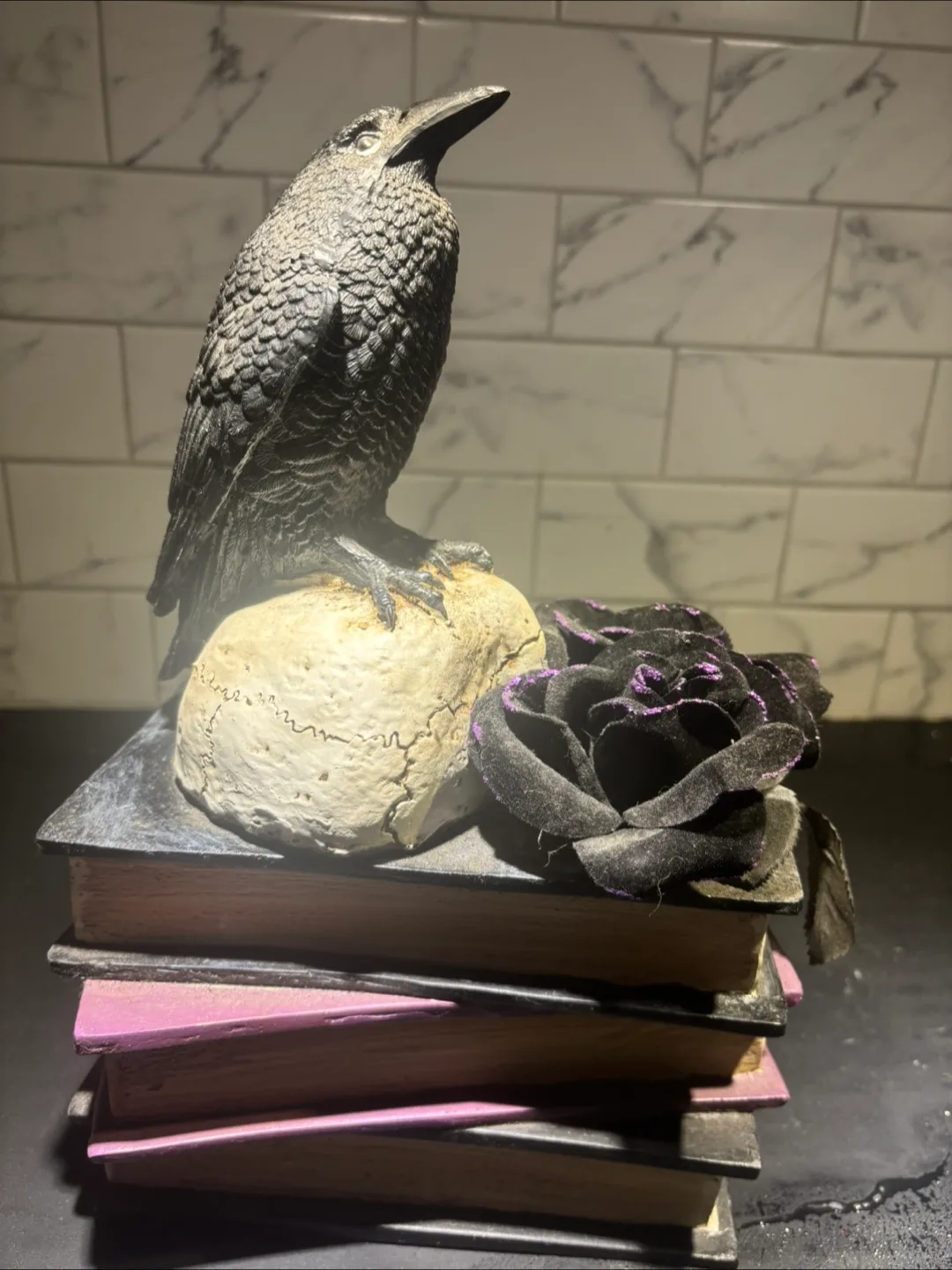 Halloween Book Stack with Raven & Skull image indicator(2)