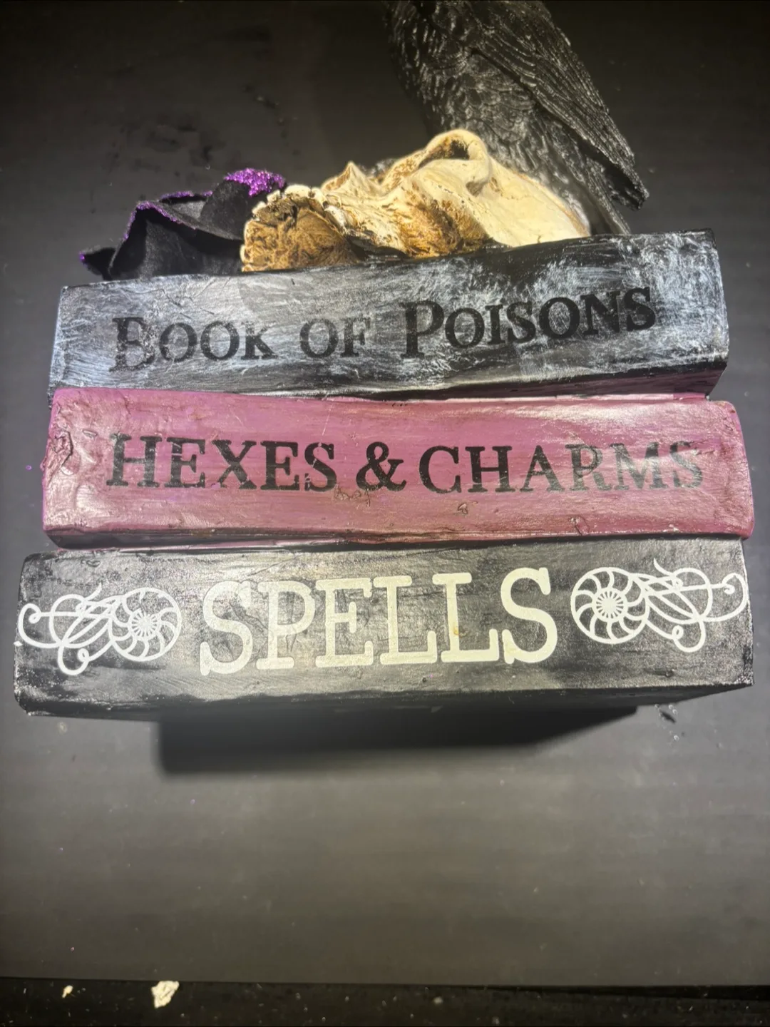 Halloween Book Stack with Raven & Skull image indicator(5)