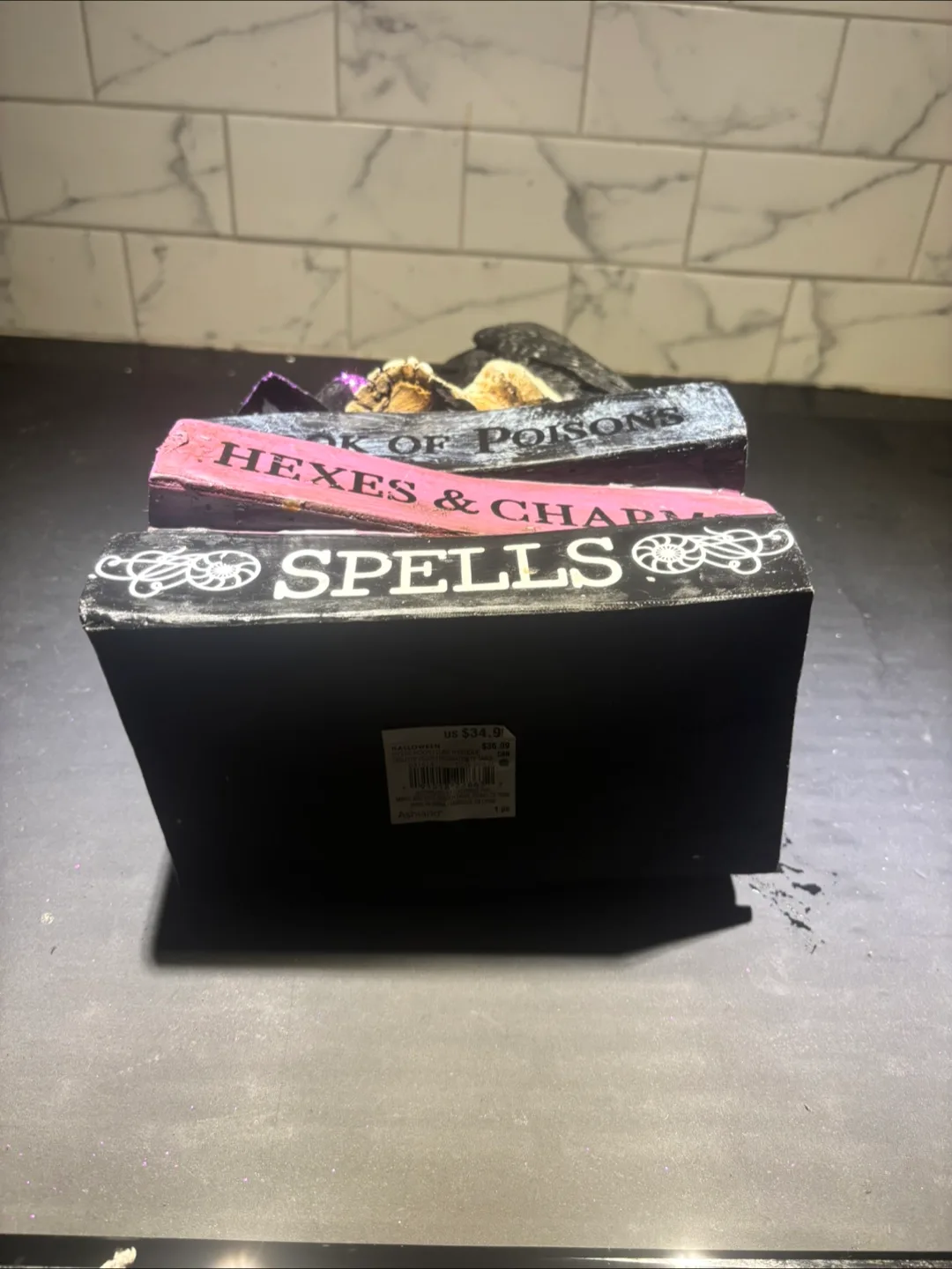 Halloween Book Stack with Raven & Skull image indicator(4)