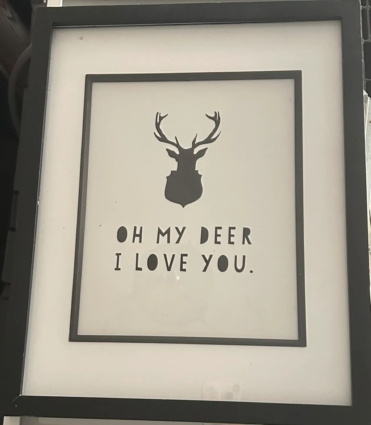 Framed 'Oh My Deer I Love You' Print thumbnail