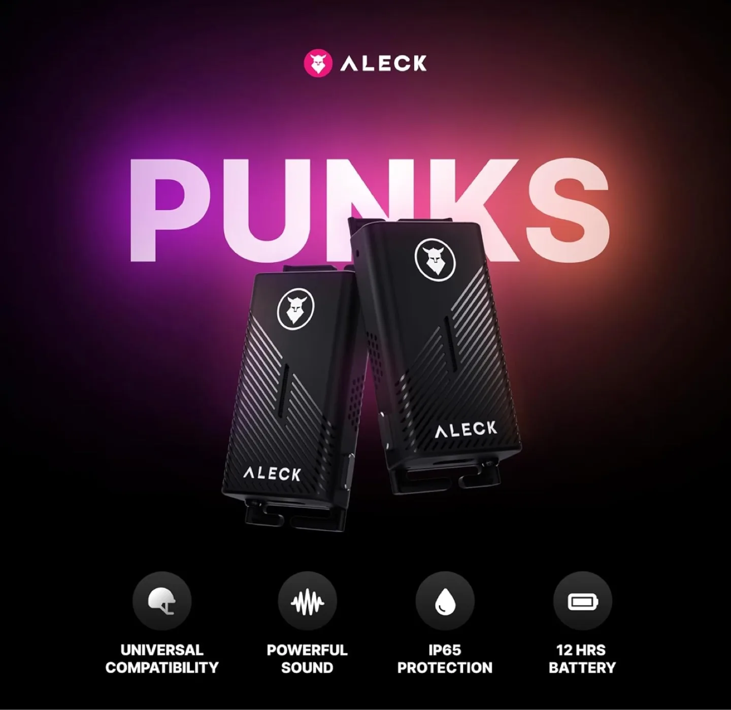 Aleck Punks “4 pack” Wireless Bluetooth Bike Helmet Speakers 🥕 image indicator(7)