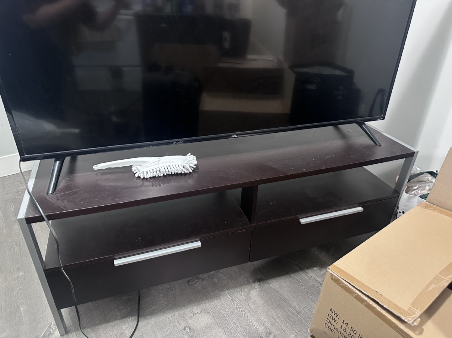 Dark Brown TV Stand - photo 2