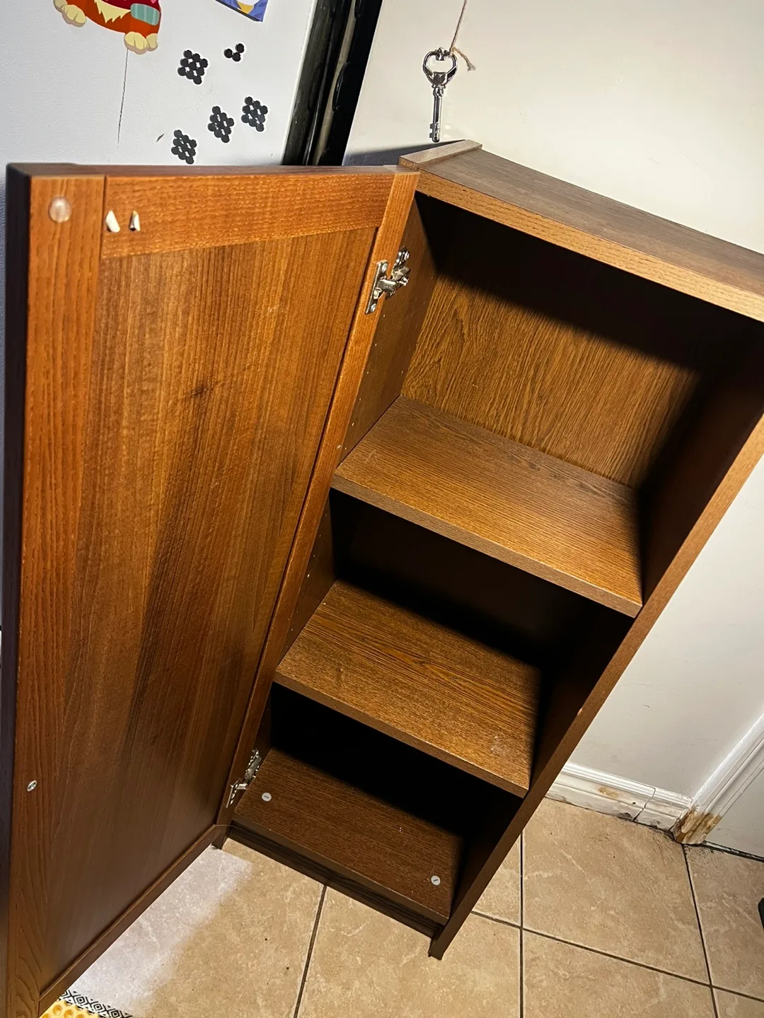 Brown Wooden Cabinet with Shelves image indicator(2)